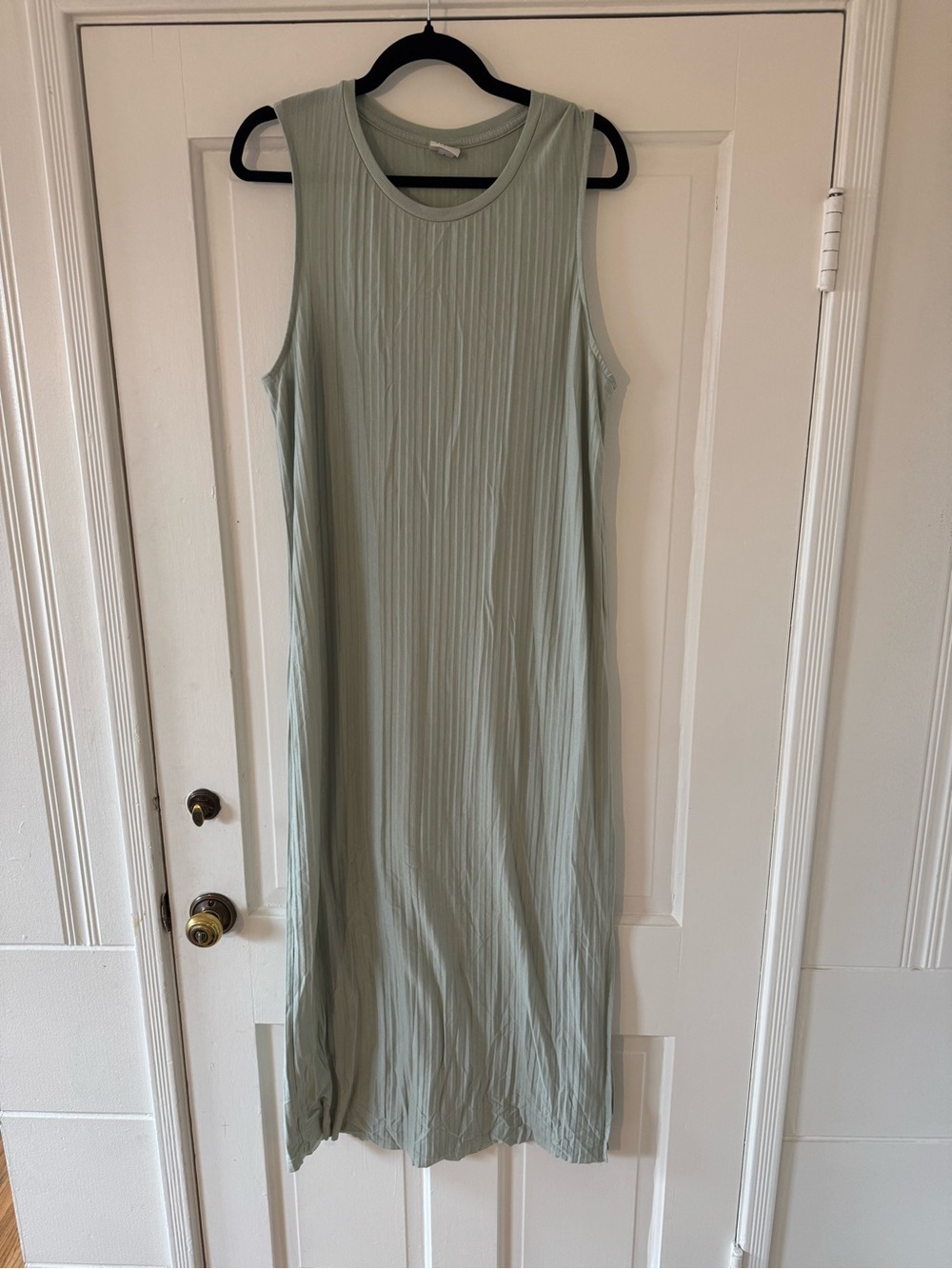 a new day Sleeveless Ribbed Midi Dress in Sage